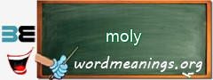 WordMeaning blackboard for moly